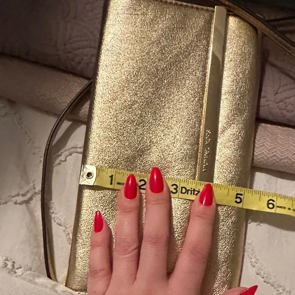 Michael Kors Metallic Gold Clutch - Picture 9 of 9